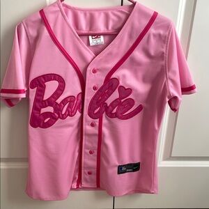 Barbie Pink Baseball Jersey Top